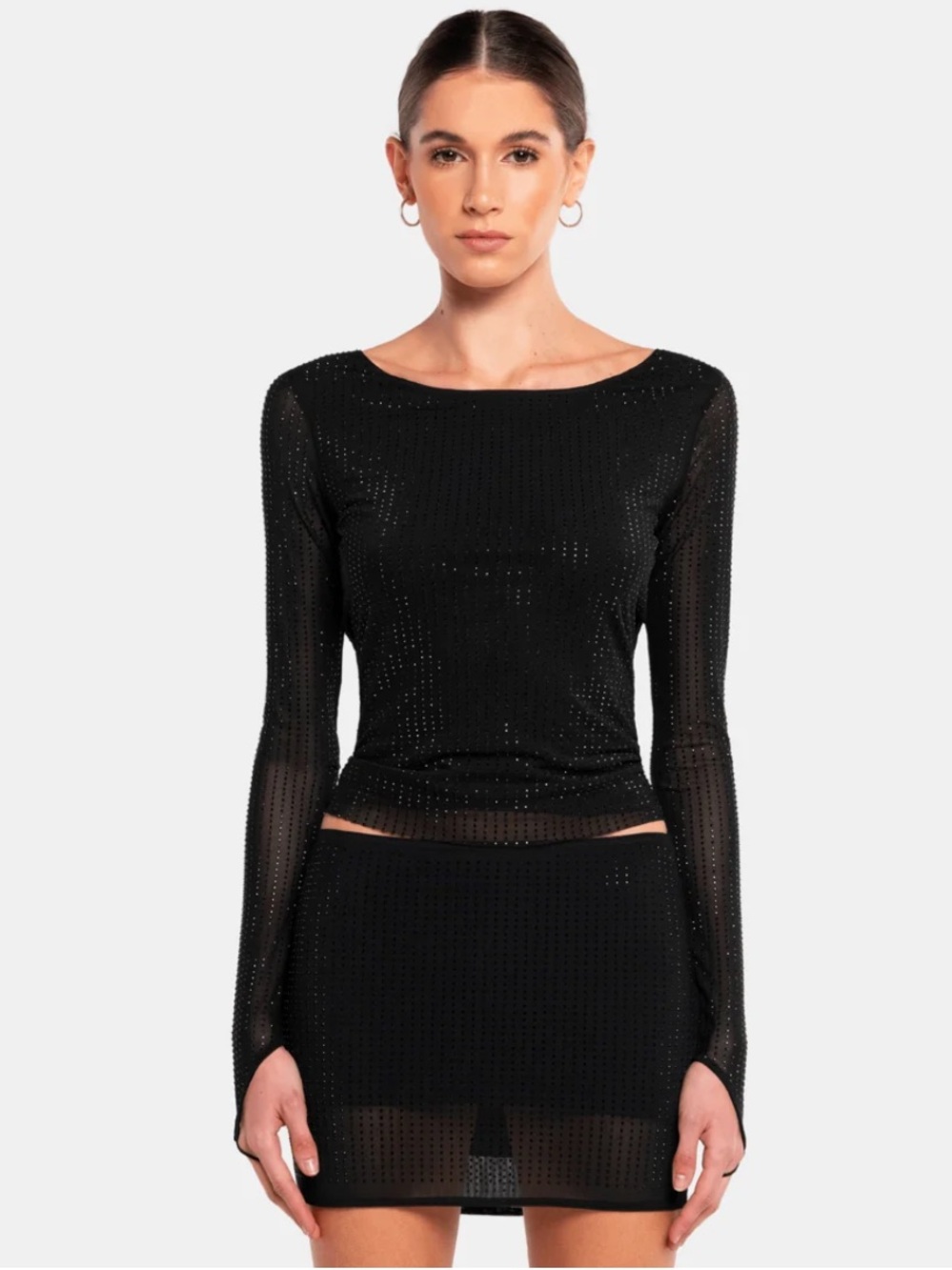 OW MESHA Rhinestone Blouse - Picture 12 of 12